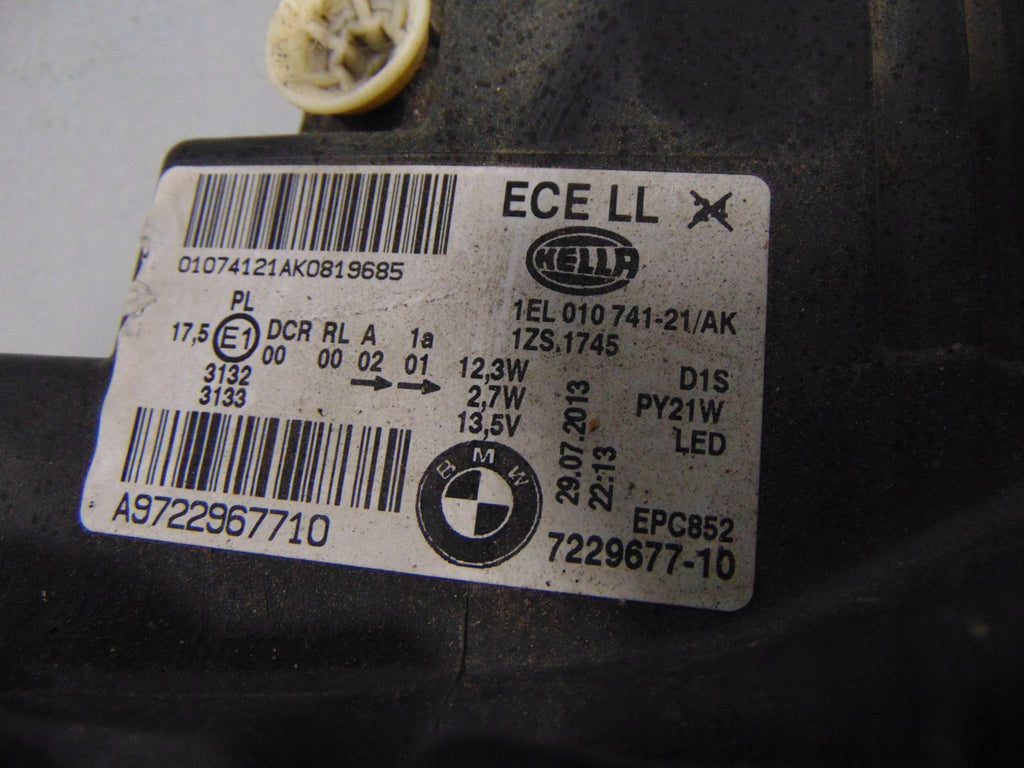 Frontscheinwerfer BMW 1 F21 F20 7229677-10 Xenon Ein Stück (Rechts oder Links) SCH9254612053mk