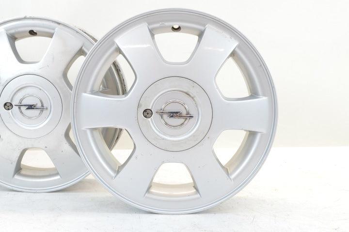 4x Alufelge 14 Zoll 4.5" 4x100 45ET Silber Opel Rim Wheel FEL4627249591sz