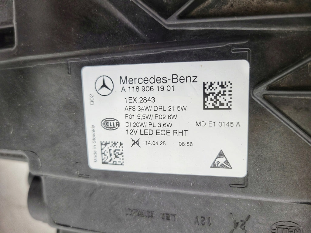 Frontscheinwerfer Mercedes-Benz Cla A1189061901 LED Links Scheinwerfer Headlight SCH3582689864ux