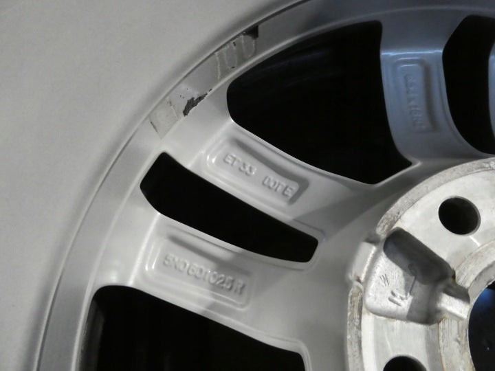 4x Alufelge 16 Zoll 6.5" 5x112 33ET Glanz Silber 5N0601025 VW Tiguan Rim Wheel FEL9518293500xi