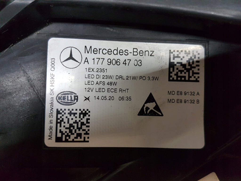 Frontscheinwerfer Mercedes-Benz W177 A1779064703 Links Scheinwerfer Headlight SCH4057416363fv