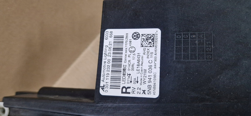 Frontscheinwerfer VW Tiguan 5NB941036C LED Rechts Scheinwerfer Headlight