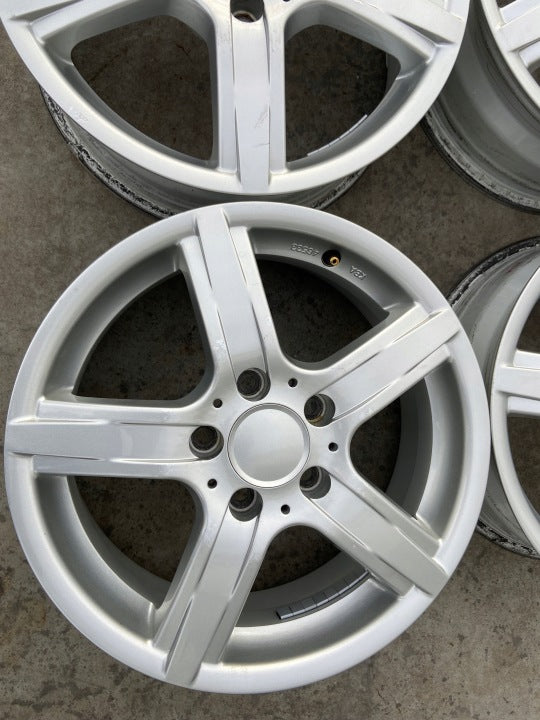 4x Alufelge 16 Zoll 6.0" 5x112 46ET Glanz Silber Seat Rim Wheel FEL6171375547jg