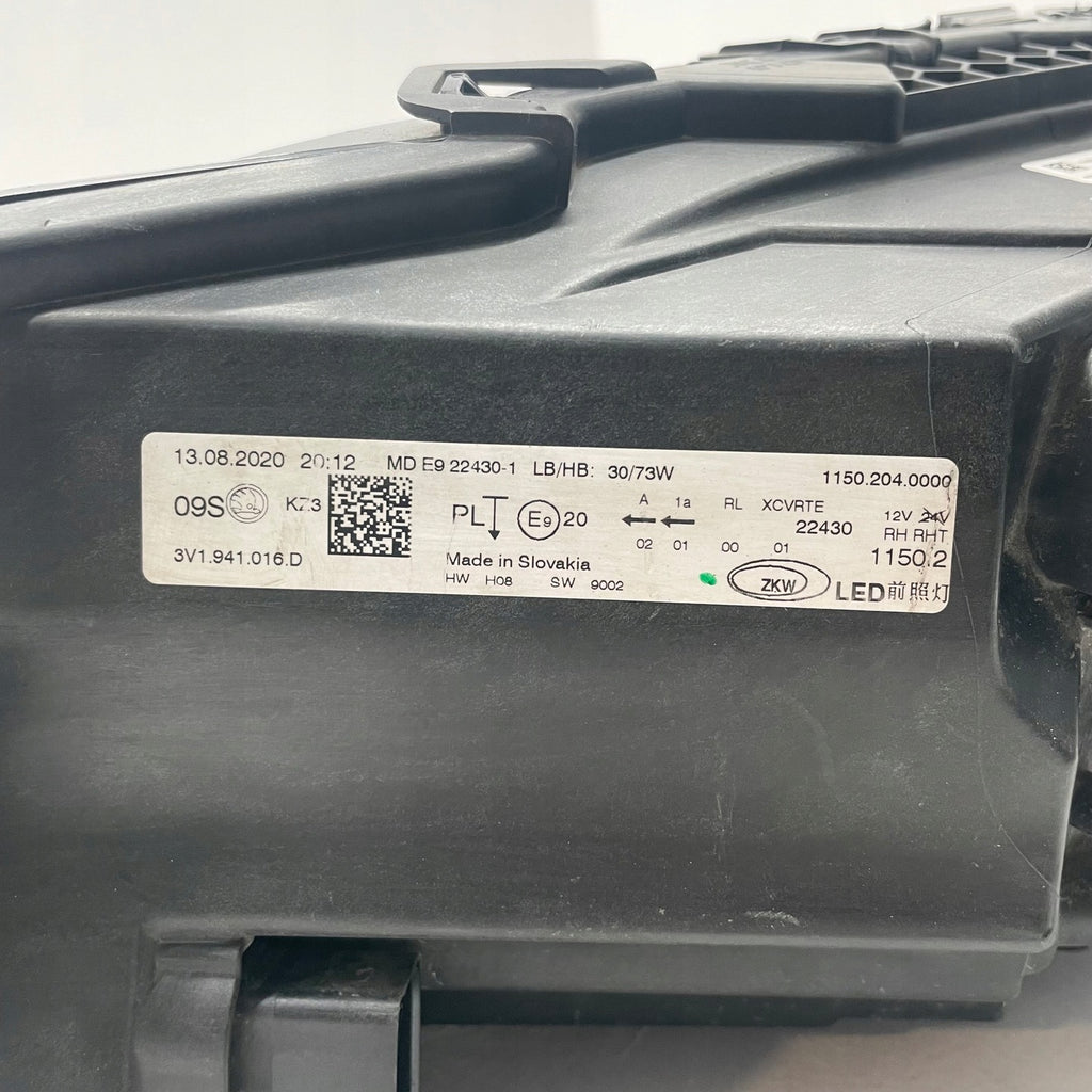 Frontscheinwerfer Skoda Superb III 3V1941016D Full LED Rechts Headlight