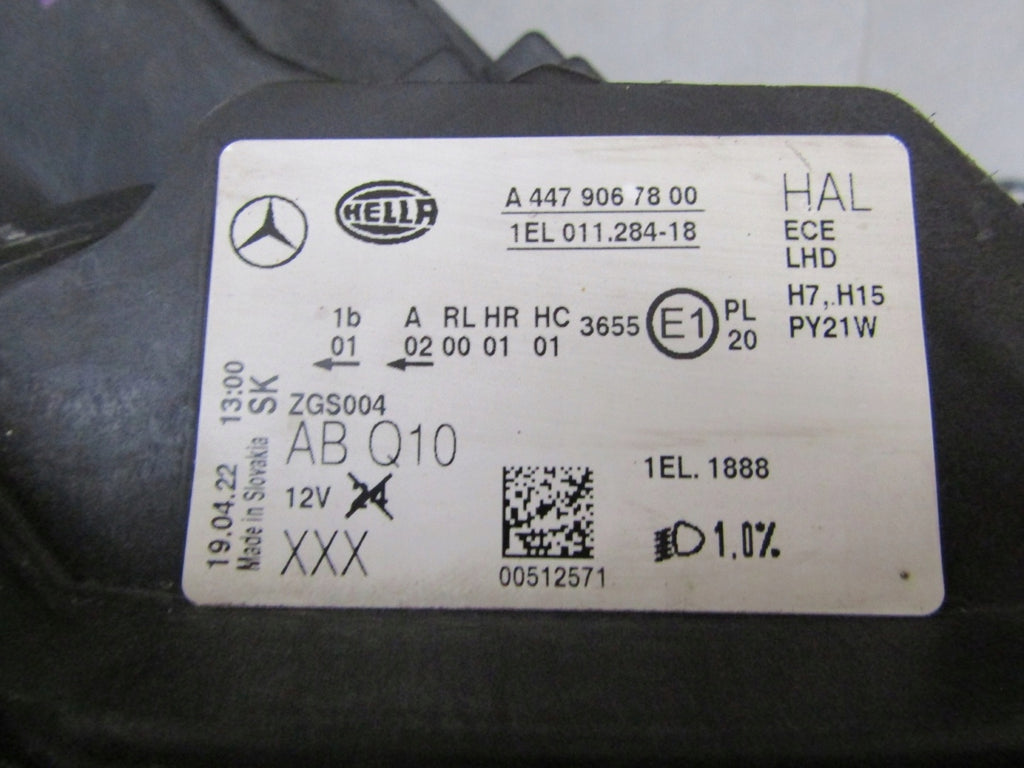 Frontscheinwerfer Mercedes-Benz W447 A4479067800 Rechts Scheinwerfer Headlight SCH7914365410oj