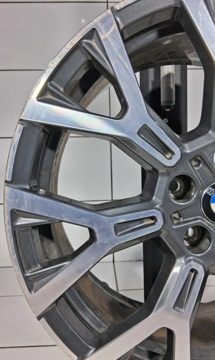 1x Alufelge 19 Zoll 8.0" 5x112 47ET Glanz Grau 6883003 BMW F39 F48 Mg Rim Wheel FEL2210689577cu
