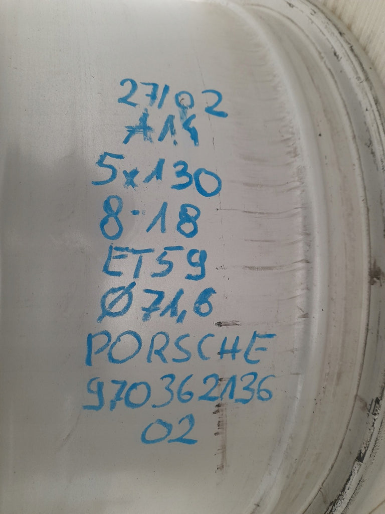 1x Alufelge 18 Zoll 8.0" 5x130 59ET Glanz Silber 97036213602 Porsche Rim Wheel FEL9669218141af