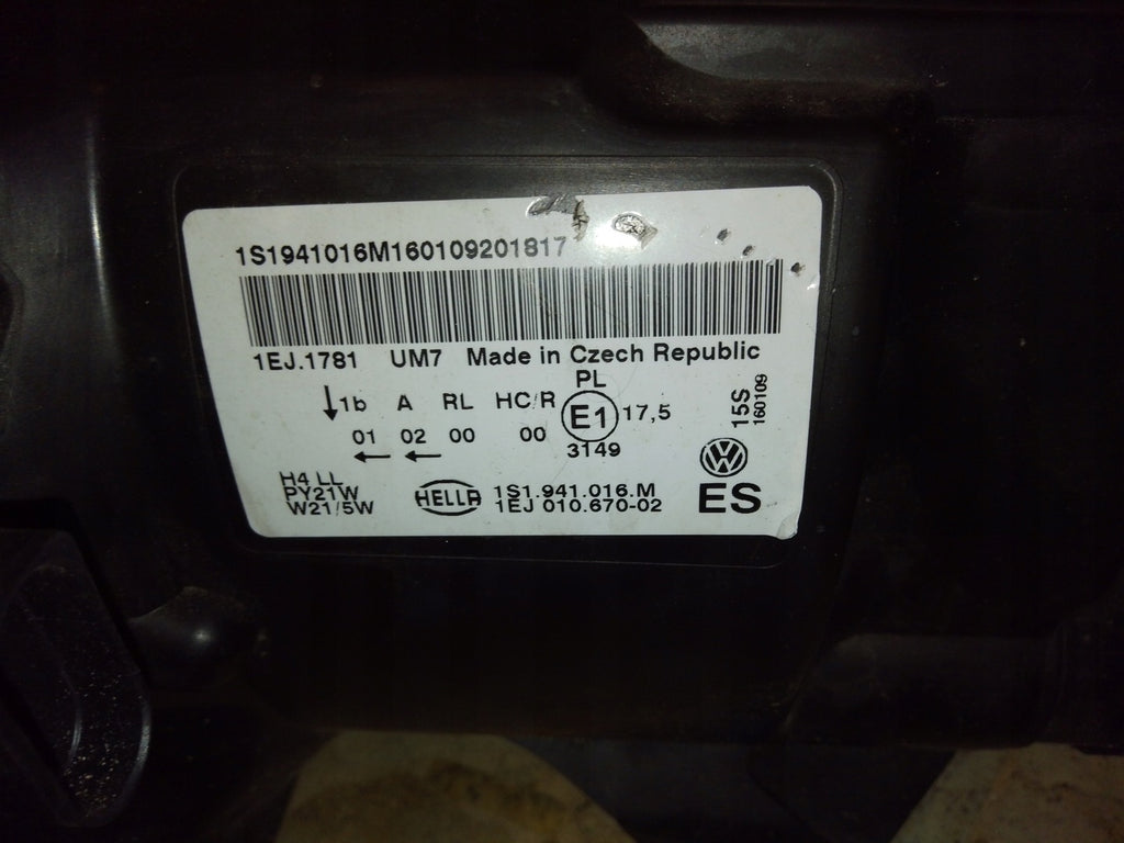 Frontscheinwerfer 1S1941016M Rechts Scheinwerfer Headlight