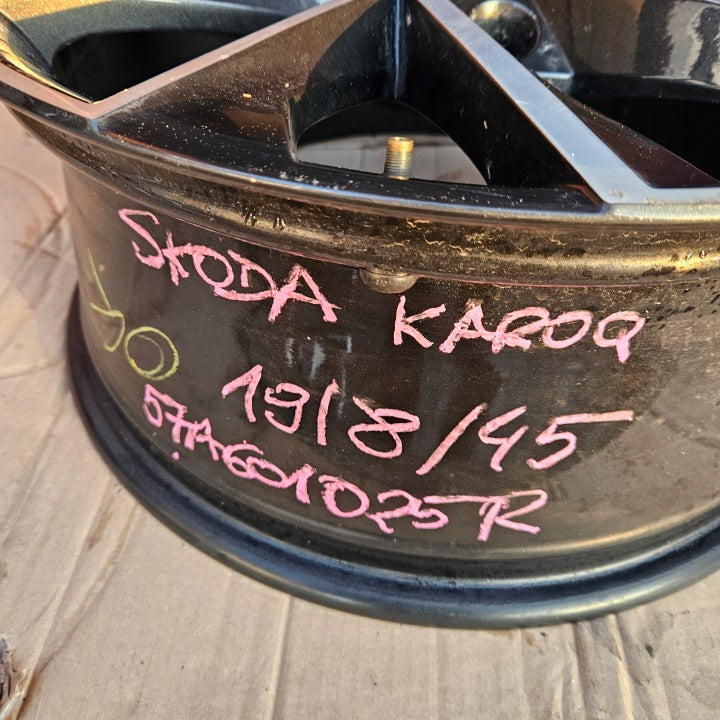 1x Alufelge 19 Zoll 8.0" 5x112 45ET Schwarz Skoda Kodiaq Rim Wheel FEL4899849126xk