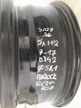Load image into Gallery viewer, 1x Alufelge 17 Zoll 7.0" 5x112 42ET Glanz Schwarz RC27-707 Rim Wheel FEL7392670052fu