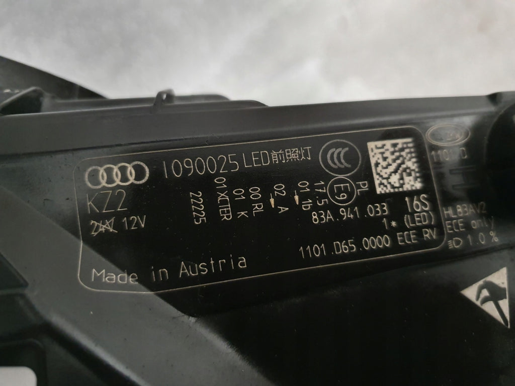 Frontscheinwerfer Audi Q3 83A941033 LED Links Scheinwerfer Headlight SCH9529038158up