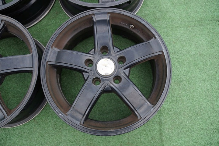 4x Alufelge 16 Zoll 6.5" 5x114.3 45ET Matt Schwarz Renault Laguna Iii Rim Wheel FEL5874680142mq