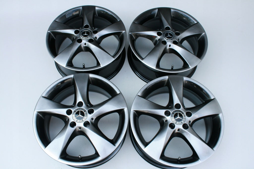 4x Alufelge 17 Zoll 7.0" 5x112 51ET Glanz Silber A4474012200 Mercedes-Benz Viano FEL8717680030op