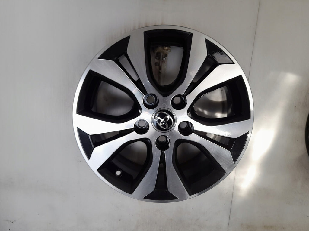 4x Alufelge 16 Zoll 6.5" 5x114.3 45ET Glanz Schwarz PW4570D006 Toyota Yaris