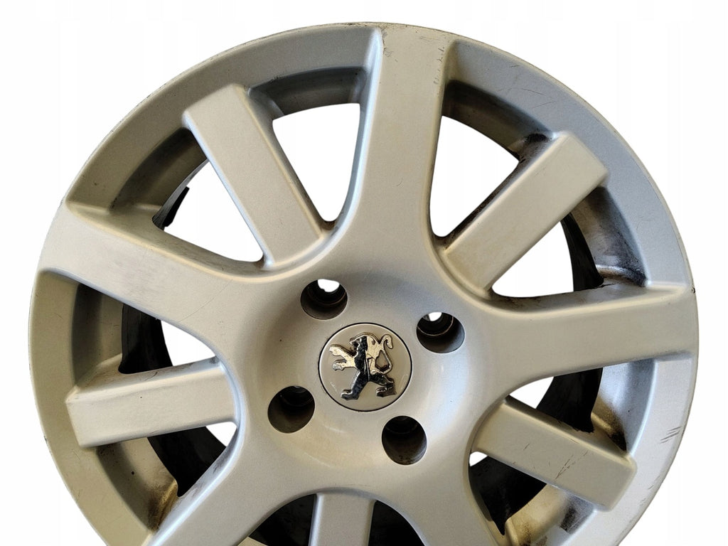 1x Alufelge 15 Zoll 6.0" 4x108 Glanz Silber Peugeot 307 Rim Wheel FEL6074603863xx