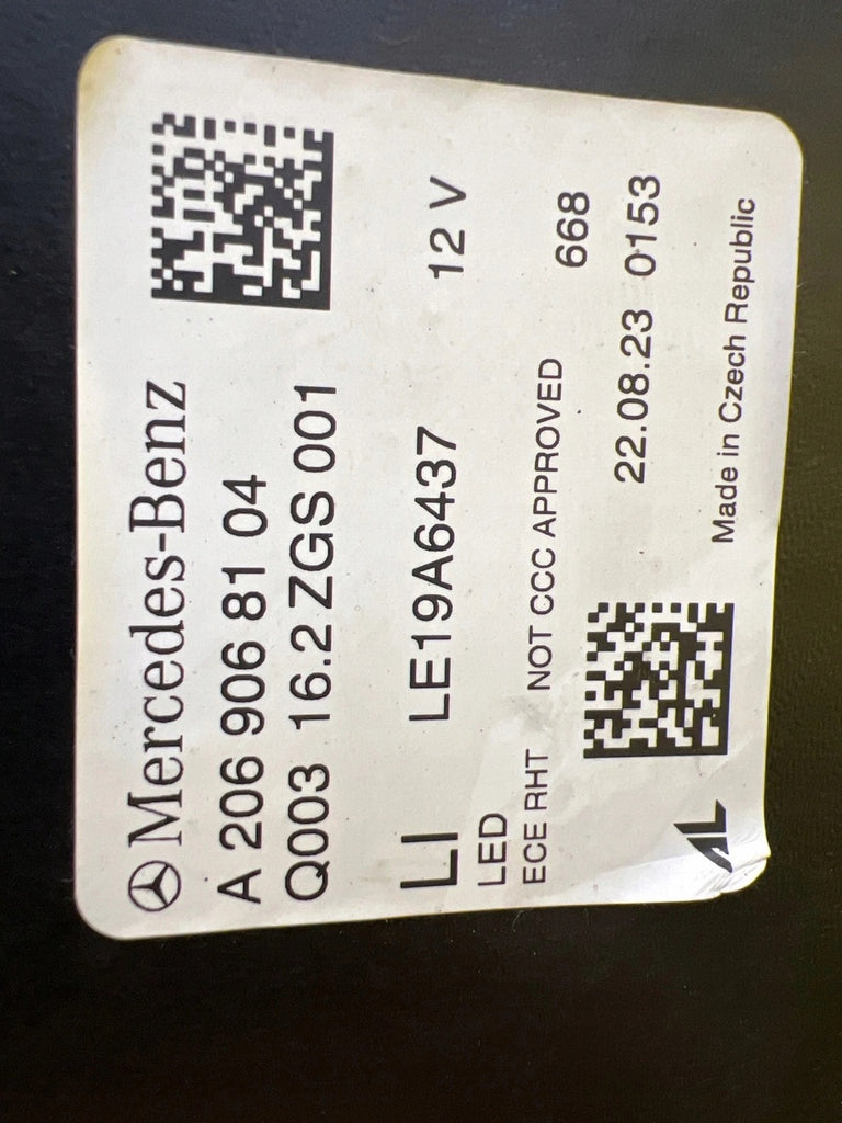 Frontscheinwerfer Mercedes-Benz W206 A2069068104 LED Links Headlight SCH9260657681sz