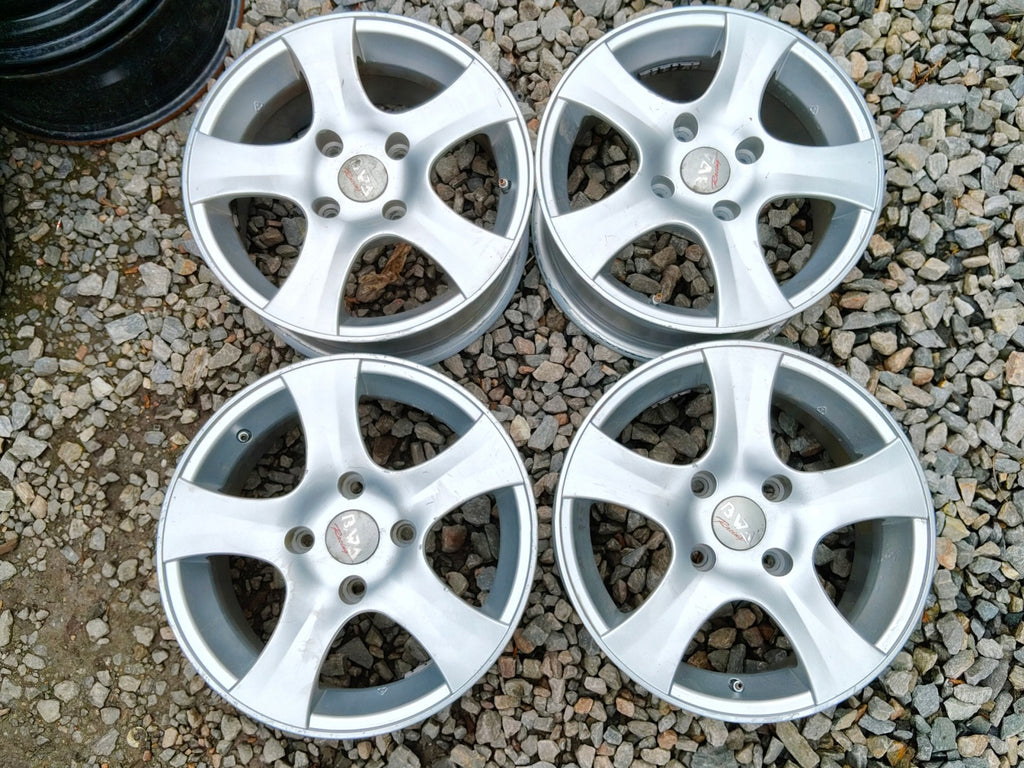 4x Alufelge 15 Zoll 6.5" 4x114.3 37ET Glanz Silber Mitsubishi I Rim Wheel FEL1338564562aq