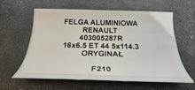 Laden Sie das Bild in den Galerie-Viewer, 1x Alufelge 16 Zoll 6.5&quot; 5x114.3 44ET 403005287R Renault Rim Wheel