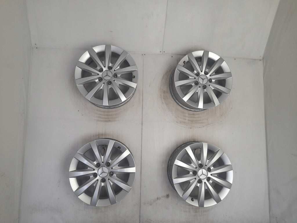 1x Alufelge 16 Zoll 6.5" 5x112 49ET Glanz Silber A2464010202 Mercedes-Benz FEL1914383000cr