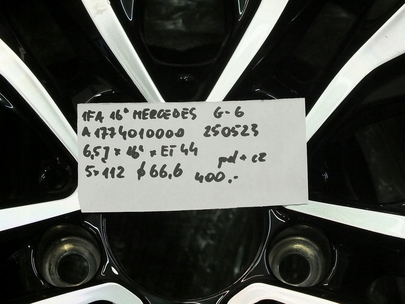 1x Alufelge 16 Zoll 6.5" 5x112 44ET Glanz Schwarz A1774010000 Mercedes-Benz FEL3235469802kk