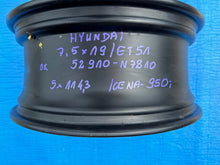 Load image into Gallery viewer, 1x Alufelge 19 Zoll 7.5" 5x114.3 51ET 52910-N7810 Hyundai I Rim Wheel FEL2124242986sl