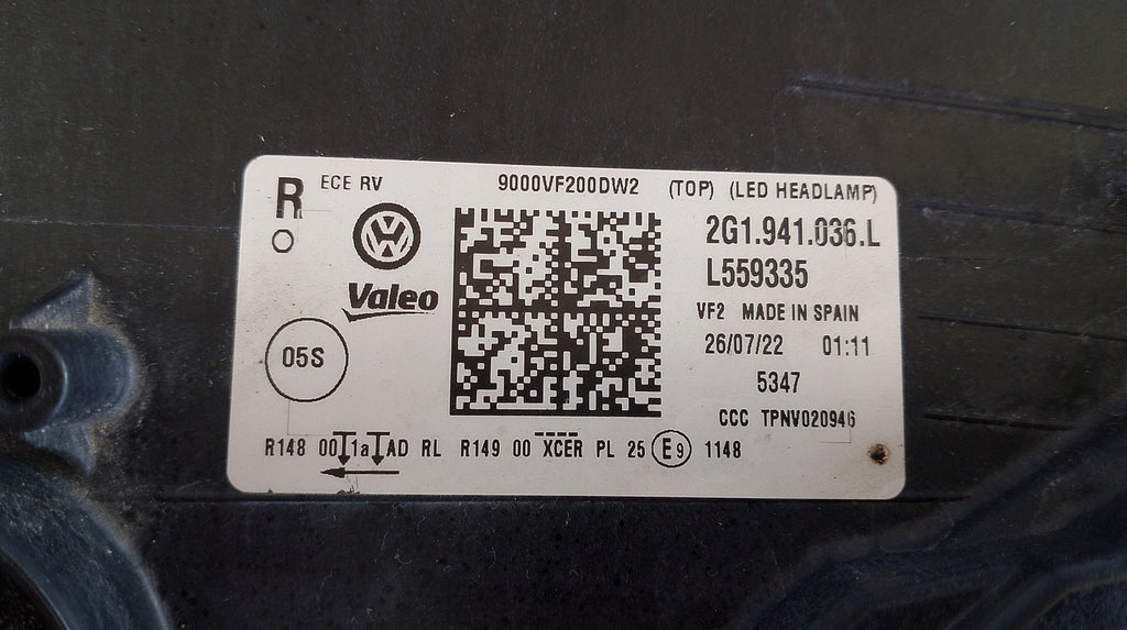 Frontscheinwerfer VW Polo 2G1941036L LED Rechts Scheinwerfer Headlight