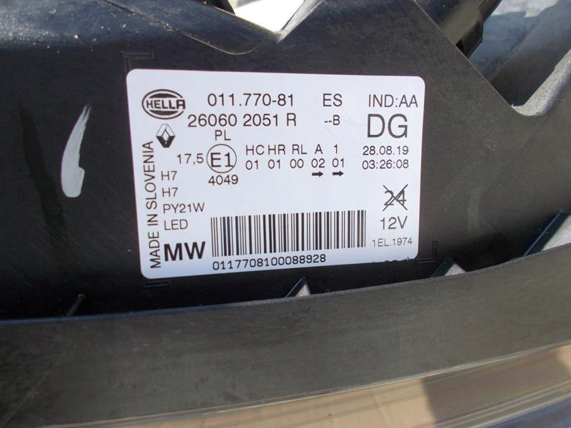 Frontscheinwerfer Renault Kadjar 260602051 Links Scheinwerfer Headlight SCH6082531530pw