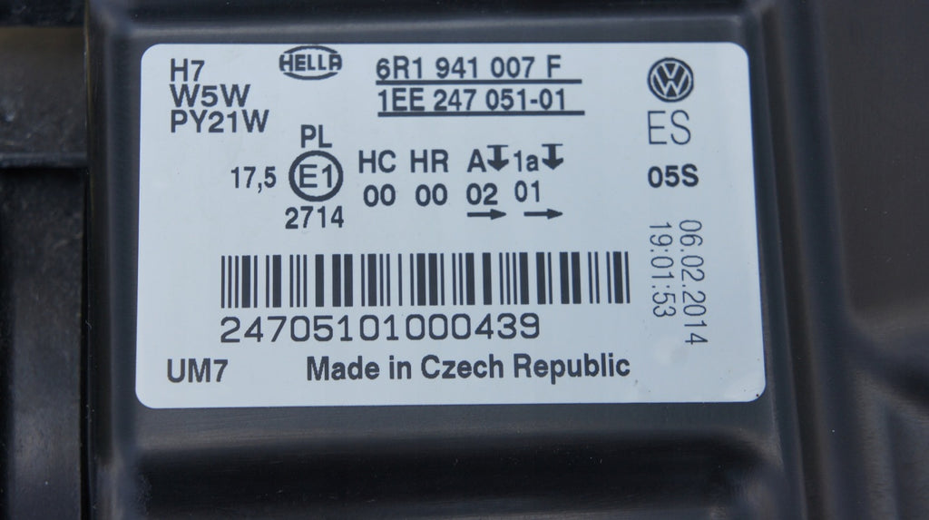 Frontscheinwerfer VW Polo 6R1941007E Links Scheinwerfer Headlight SCH2602821358vb