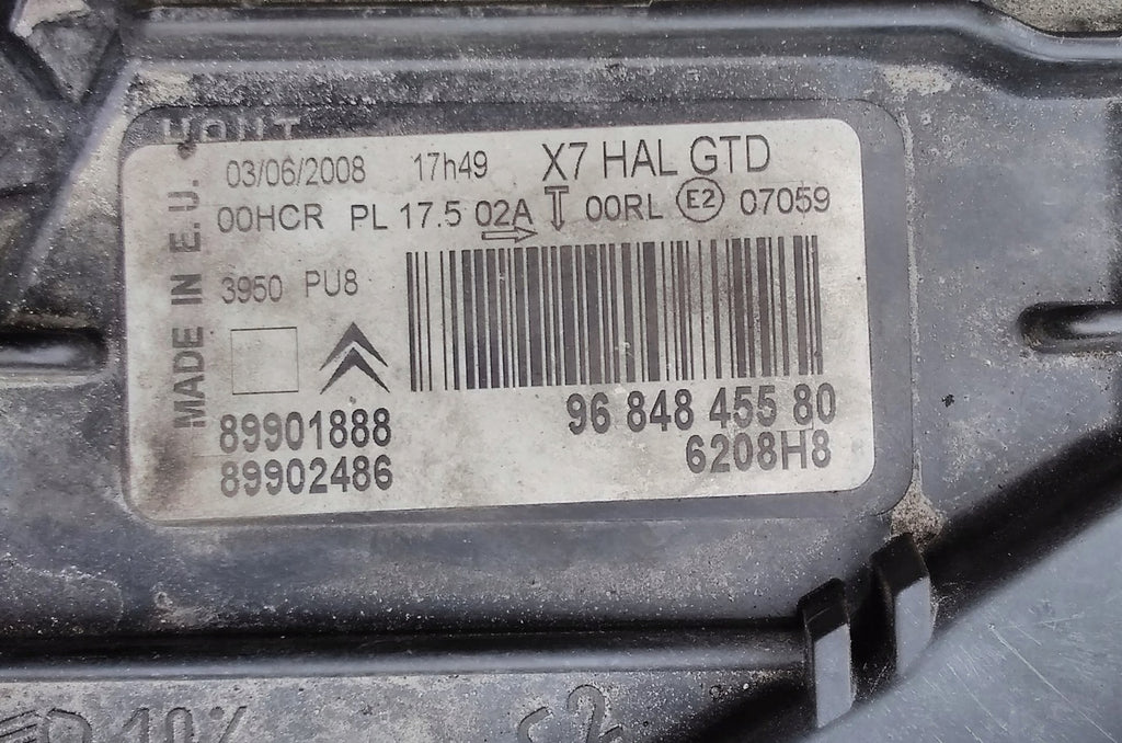 Frontscheinwerfer Citroën C5 III 9684845580 Links Scheinwerfer Headlight SCH5966305298ne