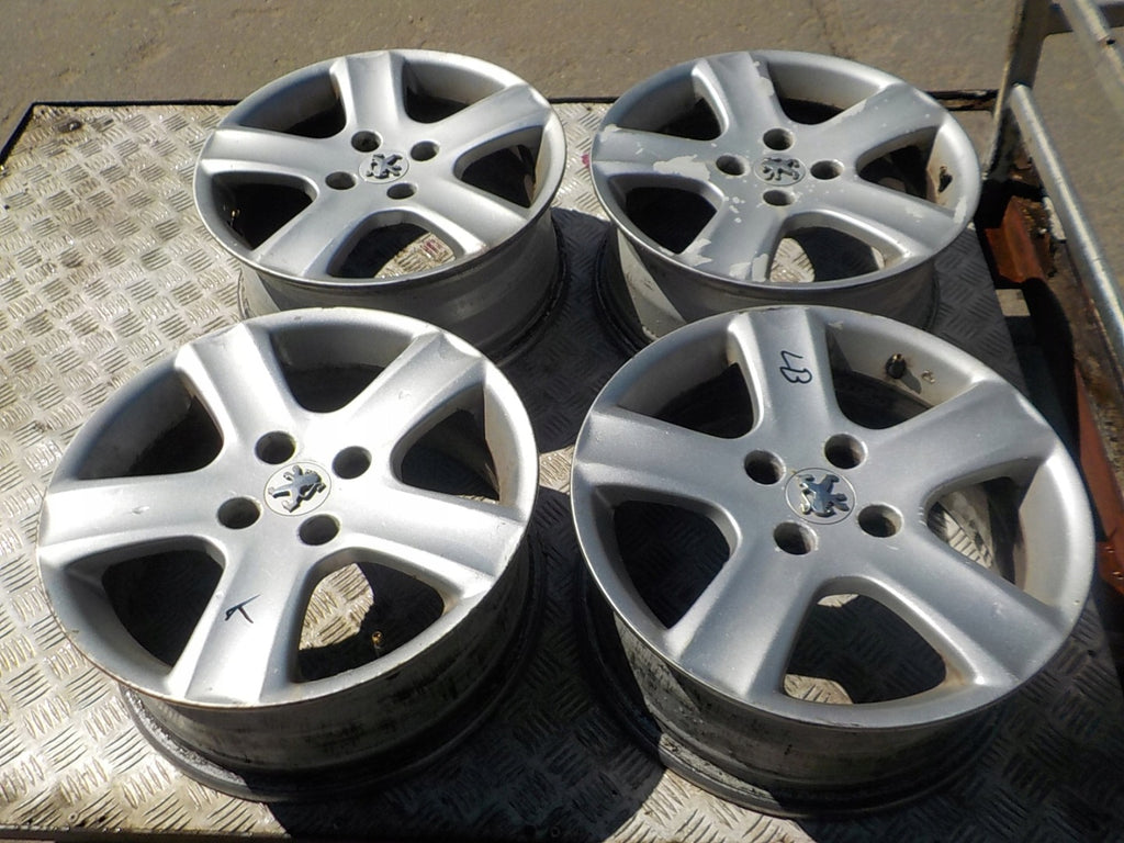 4x Alufelge 16 Zoll 6.5" 4x108 31ET Glanz Silber Peugeot Rim Wheel FEL1961020358av