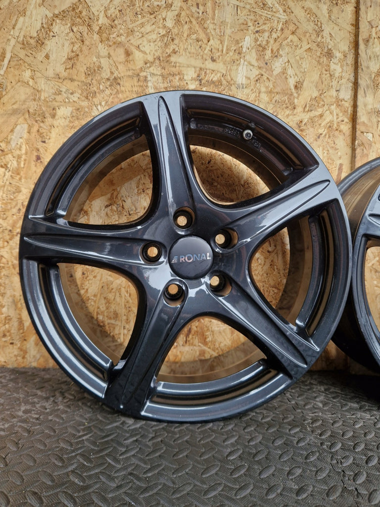 4x Alufelge 17 Zoll 7.0" 5x114.3 40ET Glanz Schwarz Rim Wheel FEL2463779838dp
