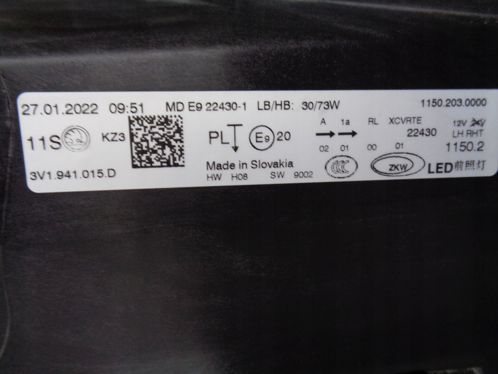 Frontscheinwerfer Skoda Superb III 3V1941015D LED Links Scheinwerfer Headlight