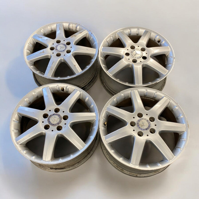 4x Alufelge 17 Zoll 7.0" 5x112 42ET Glanz Silber Mercedes-Benz Rim Wheel