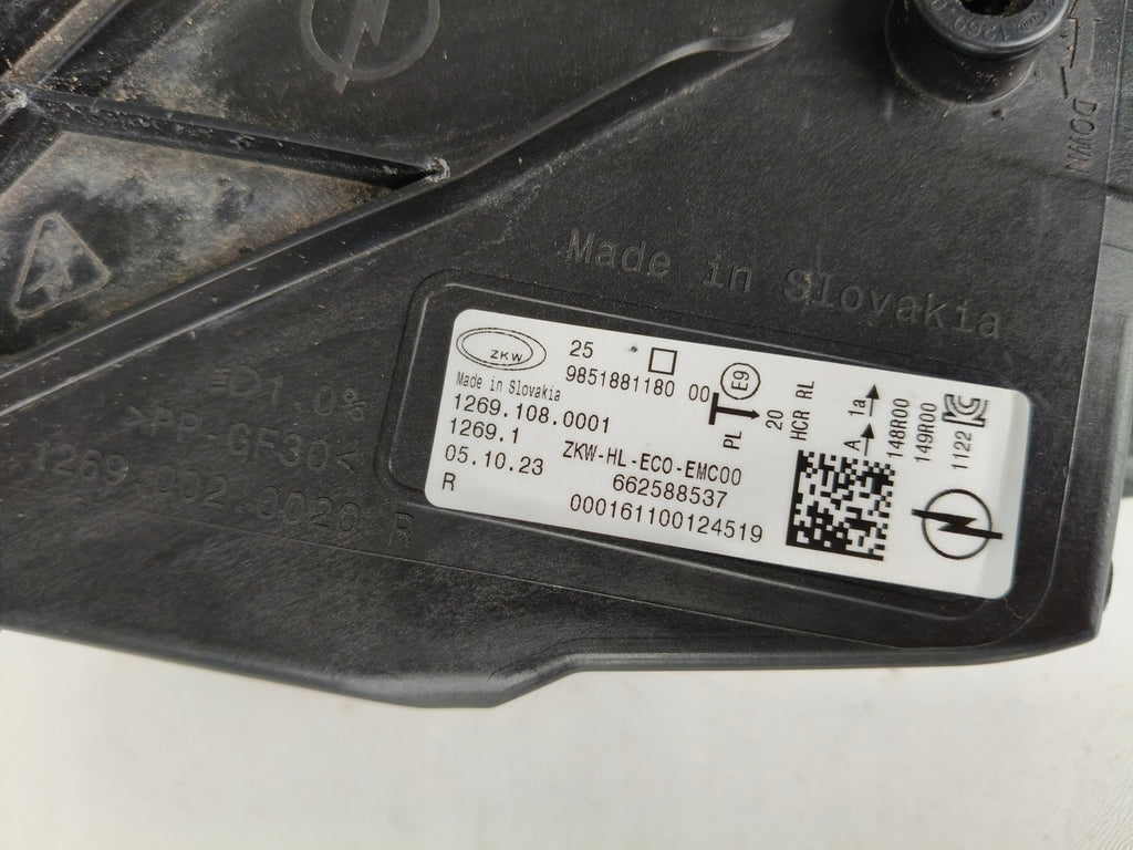 Frontscheinwerfer Opel Astra L 9851881180 Full LED Rechts Scheinwerfer Headlight SCH9594125899fl