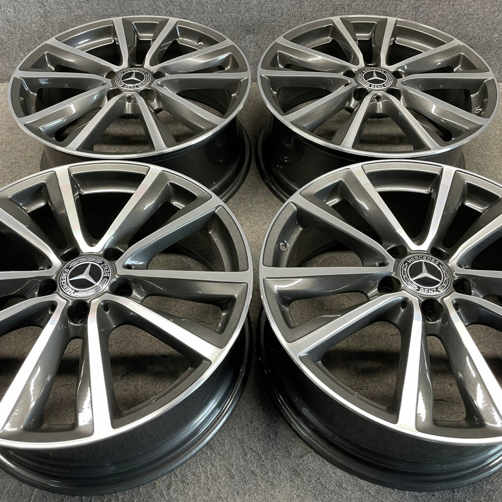 4x Alufelge 18 Zoll 7.5" 5x112 52ET Glanz Schwarz A2464010800 Mercedes-Benz FEL4798159264bi