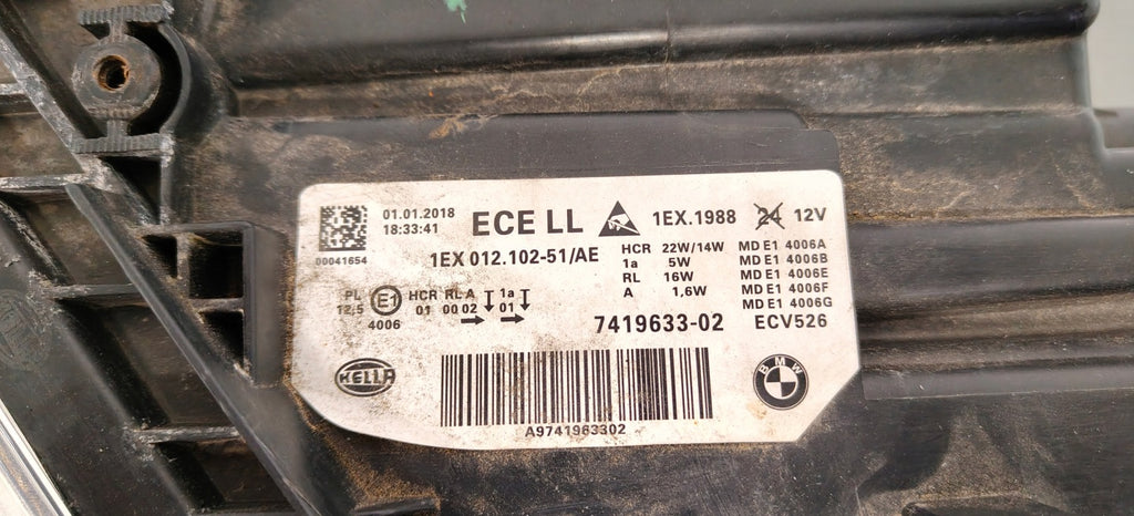 Frontscheinwerfer BMW 3 F30 F31 7419633-02 Laser Links Scheinwerfer Headlight SCH2575730351ls