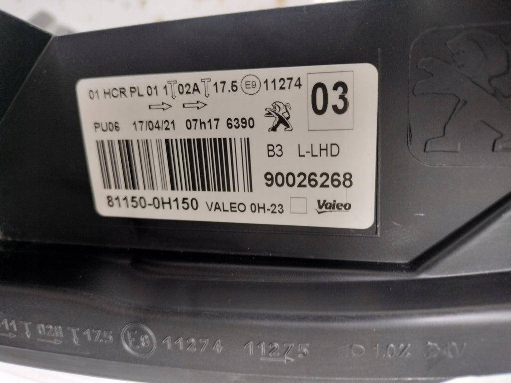 Frontscheinwerfer Peugeot 108 81150-0H150 Links Scheinwerfer Headlight