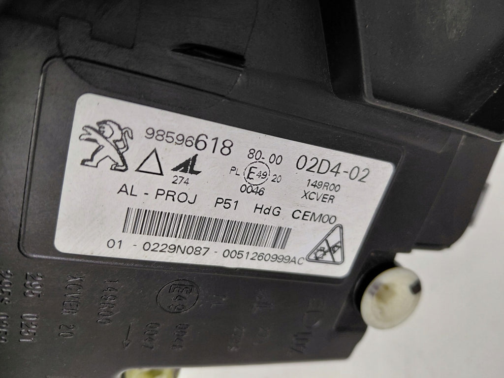 Frontscheinwerfer Peugeot 308 III 9859661880 Rechts Scheinwerfer Headlight SCH8123006098vk