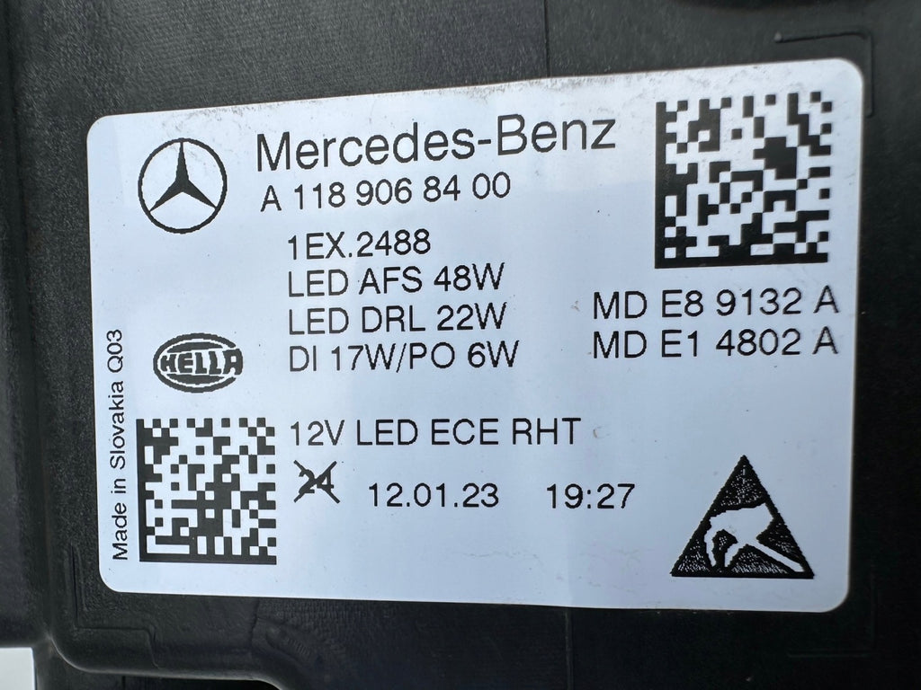 Frontscheinwerfer Mercedes-Benz Cla A1189068400 LED Rechts Headlight SCH7605714560uu