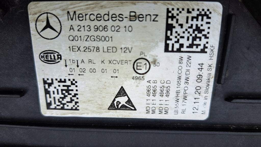 Frontscheinwerfer Mercedes-Benz W213 A2139060210 Full LED Rechts Headlight SCH3785633371vk