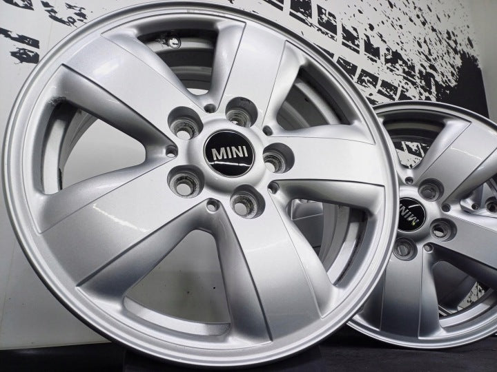 4x Alufelge 15 Zoll 5.5" 5x112 46ET Glanz Silber 6855110 Mini Rim Wheel FEL2690844308dy