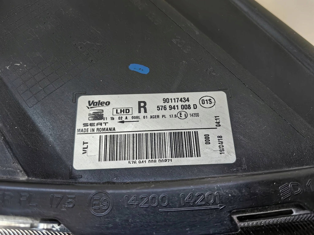 Frontscheinwerfer Seat Ateca 576941008D Full LED Rechts Scheinwerfer Headlight