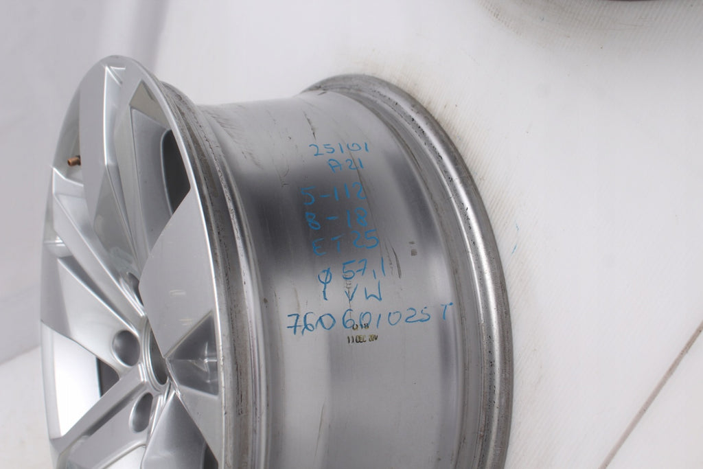 1x Alufelge 18 Zoll 8.0" 5x112 25ET Glanz Schwarz 760601025T VW Rim Wheel FEL9181517313ns