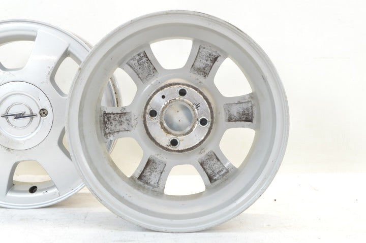 4x Alufelge 14 Zoll 4.5" 4x100 45ET Silber Opel Rim Wheel FEL4627249591sz
