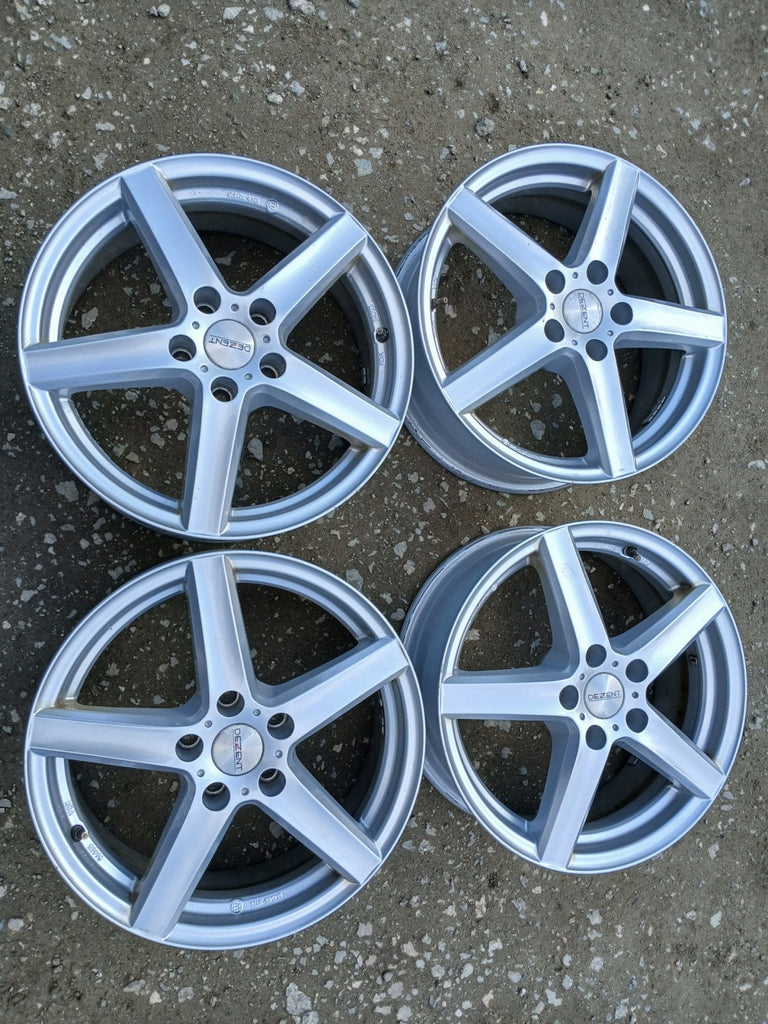 4x Alufelge 17 Zoll 6.5" 5x112 38ET Glanz Silber Rim Wheel FEL8923608715ta