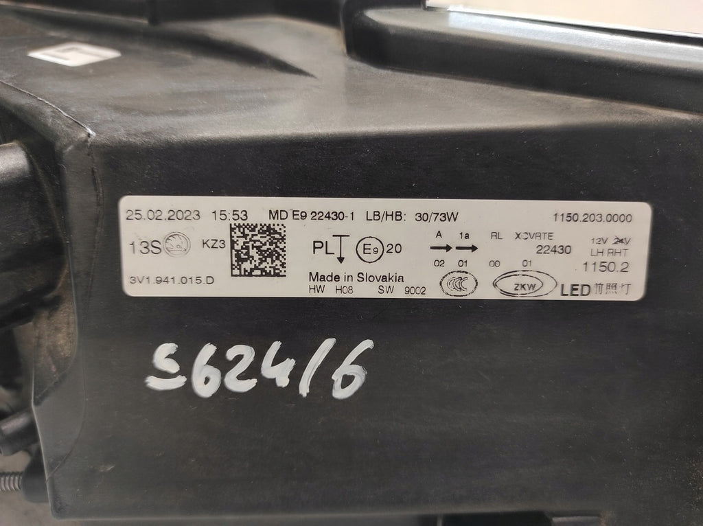 Frontscheinwerfer Skoda Superb III 3V1941015D- Full LED Links Headlight