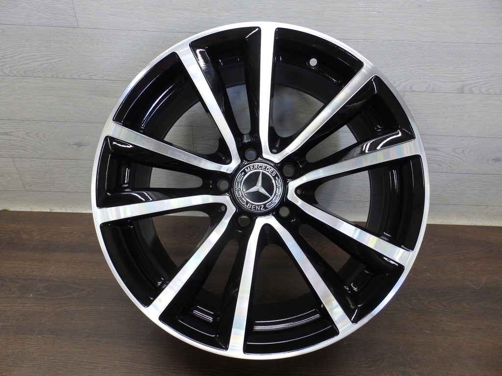 4x Alufelge 18 Zoll 7.5" 5x112 52ET Glanz Schwarz A2464011602 Mercedes-Benz FEL6030699603lh