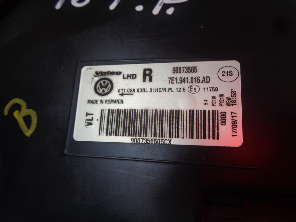 Frontscheinwerfer VW Transporter 7E1941016AD Rechts Scheinwerfer Headlight