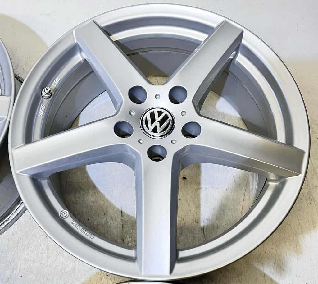 4x Alufelge 17 Zoll 7.5" 5x112 30ET Glanz Silber KBA52974 Rim Wheel FEL7180445602la