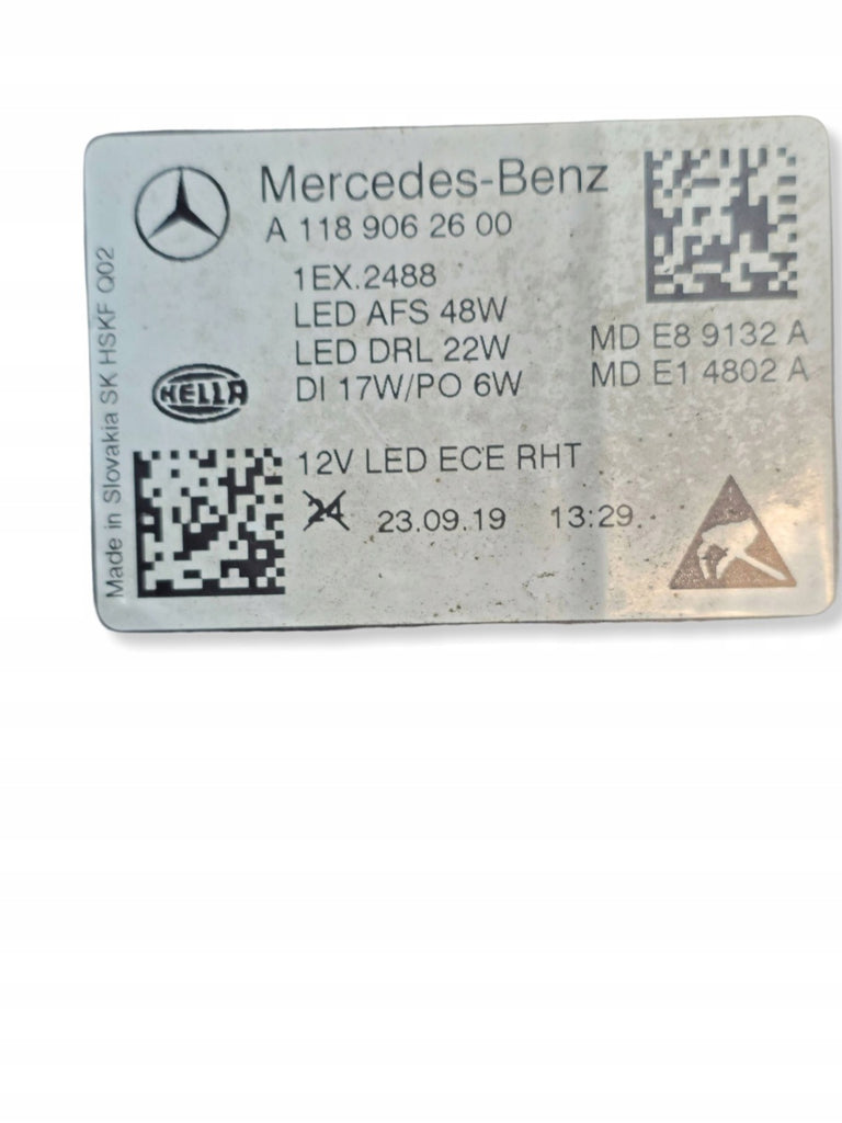 Frontscheinwerfer Mercedes-Benz Cla X118 C118 A1189062600 Rechts Headlight SCH1180310736pn